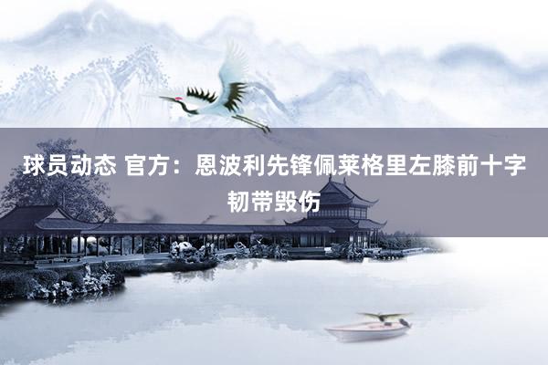 球员动态 官方：恩波利先锋佩莱格里左膝前十字韧带毁伤